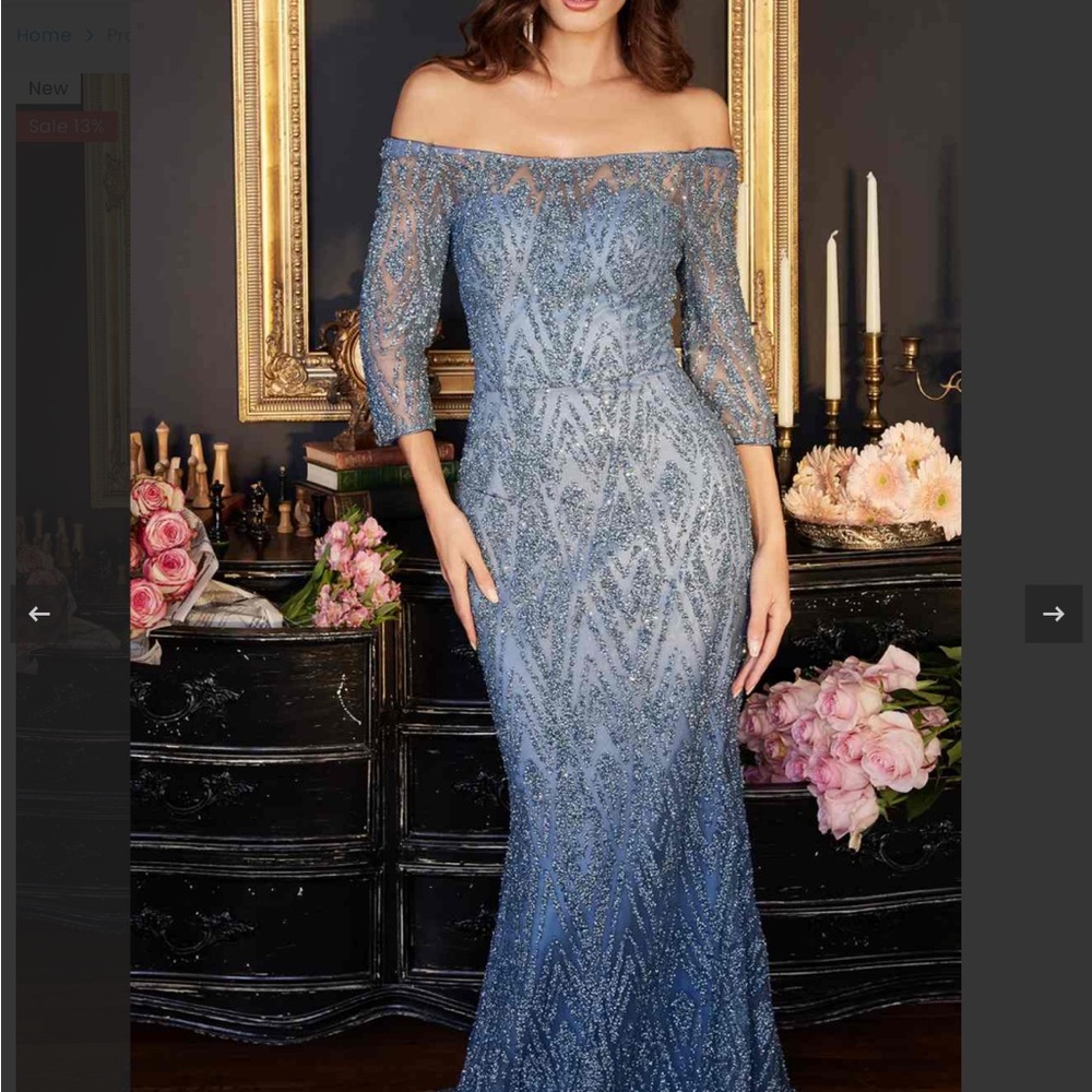 Stunning Ladivne blue sequin gown